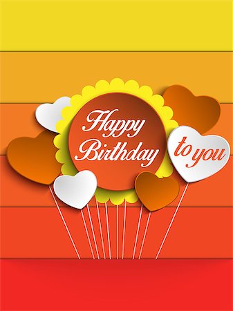 simsearch:400-07746196,k - Vector - Happy Birthday Colorful Background Card Foto de stock - Super Valor sin royalties y Suscripción, Código: 400-07516723