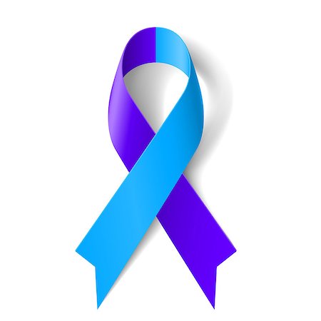 simsearch:400-07257297,k - Blue and purple ribbon as symbol of rheumatoid arthritis Stock Photo - Budget Royalty-Free & Subscription, Code: 400-07517372