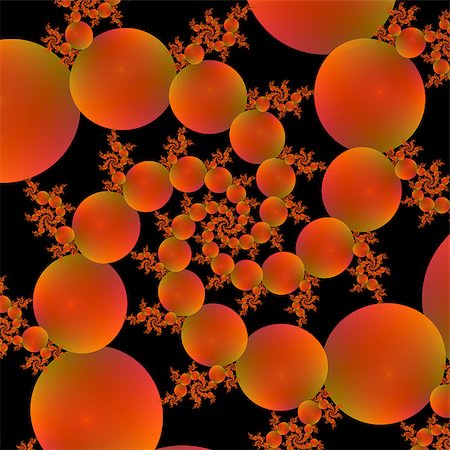 simsearch:400-06067180,k - A digital abstract fractal image with a spiral design in orange, pink and yellow, on a black background. Foto de stock - Super Valor sin royalties y Suscripción, Código: 400-07517541