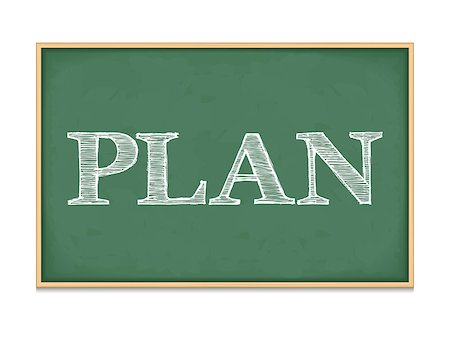 simsearch:400-08043578,k - The word plan on blackboard, vector eps10 illustration Stock Photo - Budget Royalty-Free & Subscription, Code: 400-07517820