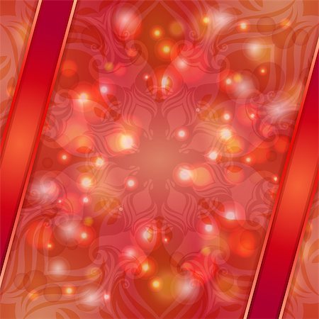 Red vintage vector abstract background. Can be used for banner, invitation, wedding card or scrapbooking and others. Royal vector design element Stock Photo - Budget Royalty-Free & Subscription, Code: 400-07518154