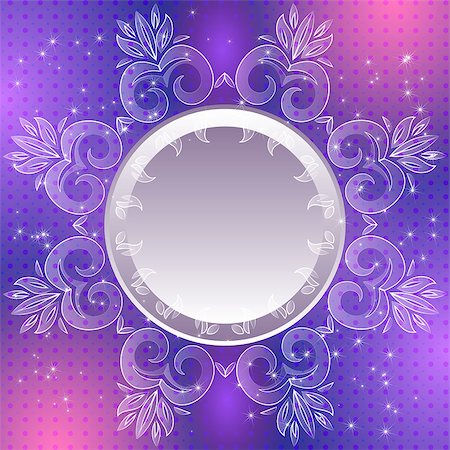 Violet vintage vector abstract background. Can be used for banner, invitation, wedding card or scrapbooking and others. Royal vector design element Stock Photo - Budget Royalty-Free & Subscription, Code: 400-07518157