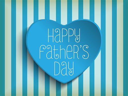 simsearch:400-08779765,k - Vector - Happy Fathers Day Blue Heart Background Photographie de stock - Aubaine LD & Abonnement, Code: 400-07518566