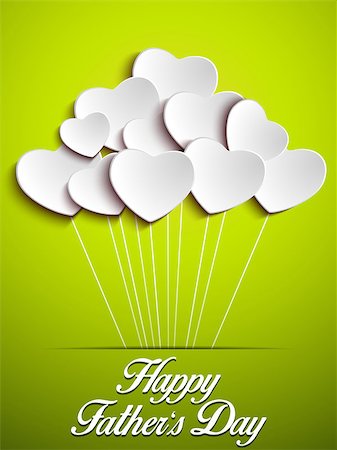 Vector - Happy Fathers Day Green Heart Background Stock Photo - Budget Royalty-Free & Subscription, Code: 400-07518568