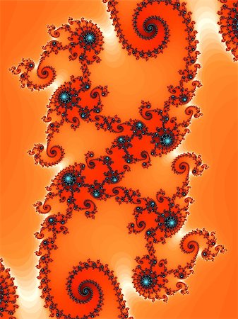 simsearch:400-07658869,k - Digital computer graphic - rendering. Patterned fractal with spirals for background and design. Photographie de stock - Aubaine LD & Abonnement, Code: 400-07518597