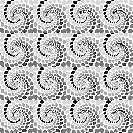 Design seamless monochrome helix movement snakeskin pattern. Abstract background in op art style. Vector art Stock Photo - Budget Royalty-Free & Subscription, Code: 400-07518635