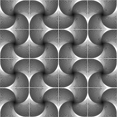 Design seamless swirl movement geometric pattern. Abstract monochrome waving lines background. Speckled twisted texture. Vector art Stock Photo - Budget Royalty-Free & Subscription, Code: 400-07518637