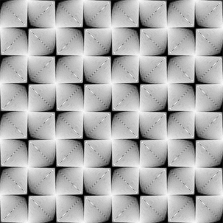 simsearch:400-07836085,k - Design seamless square trellised pattern. Abstract geometric monochrome background. Speckled texture. Vector art Foto de stock - Super Valor sin royalties y Suscripción, Código: 400-07518639