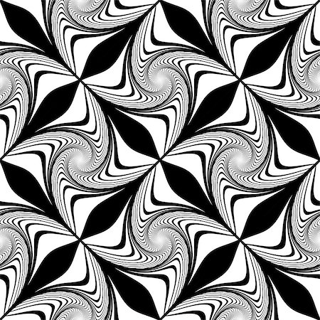 simsearch:400-07516420,k - Design seamless monochrome decorative pattern. Abstract waving lines background. Speckled texture. Vector art Foto de stock - Super Valor sin royalties y Suscripción, Código: 400-07518645