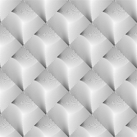 simsearch:400-07827654,k - Design seamless diamond geometric pattern. Abstract monochrome lines background. Speckled texture. Vector art. No gradient Stock Photo - Budget Royalty-Free & Subscription, Code: 400-07518653