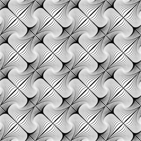 simsearch:400-07676348,k - Design seamless decorative diagonal geometric pattern. Abstract monochrome waving lines background. Speckled texture. Vector art Stock Photo - Budget Royalty-Free & Subscription, Code: 400-07518664