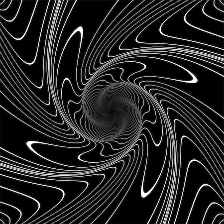 simsearch:400-07717373,k - Design monochrome vortex movement illusion background. Abstract strip lines warped backdrop. Vector-art illustration Foto de stock - Super Valor sin royalties y Suscripción, Código: 400-07518665