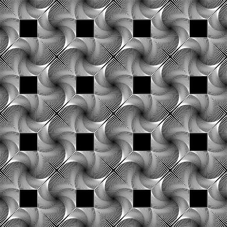 simsearch:400-07518662,k - Design seamless monochrome decorative geometric pattern. Abstract trellised textured background. Vector art Fotografie stock - Microstock e Abbonamento, Codice: 400-07518691
