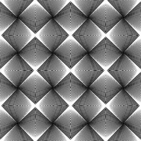 simsearch:400-07518662,k - Design seamless monochrome geometric pattern. Abstract diamond interlacing textured background. Vector art Fotografie stock - Microstock e Abbonamento, Codice: 400-07518727