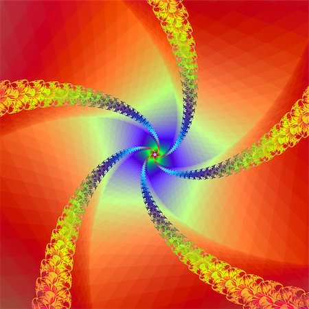 simsearch:400-06067180,k - A digital abstract fractal image with a spiral whirligig design in red, orange, green, blue, yellow and violet. Stock Photo - Budget Royalty-Free & Subscription, Code: 400-07518760