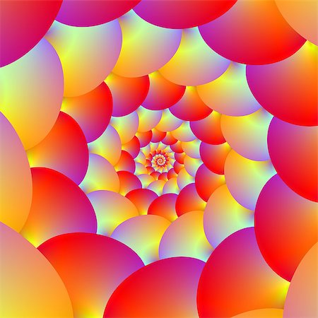 simsearch:400-06067180,k - A digital abstract fractal image with a ball spiral design in red, yellow, orange and violet. Stock Photo - Budget Royalty-Free & Subscription, Code: 400-07518763