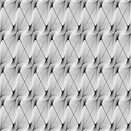 simsearch:400-07676348,k - Design seamless striped decorative geometric pattern. Abstract monochrome curving lines background. Speckled texture. Vector art Stock Photo - Budget Royalty-Free & Subscription, Code: 400-07518836