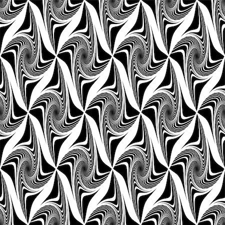 simsearch:400-07516420,k - Design seamless monochrome decorative pattern. Abstract waving lines background. Speckled texture. Vector art Foto de stock - Super Valor sin royalties y Suscripción, Código: 400-07518838