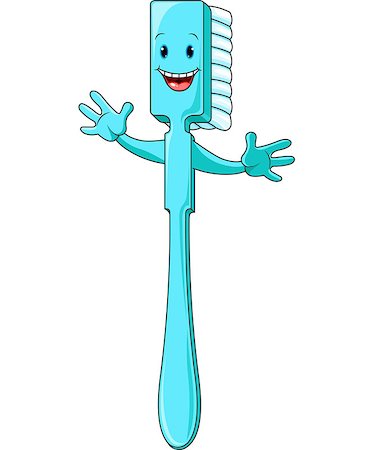 Cartoon Toothbrush Character presenting Stock Photo - Budget Royalty-Free & Subscription, Code: 400-07518844