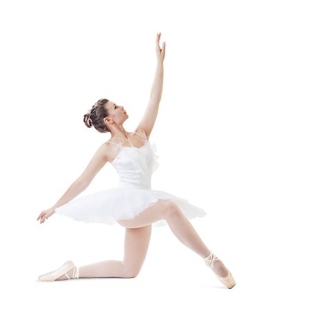simsearch:400-04283453,k - beautiful ballerina in classical tutu on a white background Foto de stock - Royalty-Free Super Valor e Assinatura, Número: 400-07510076