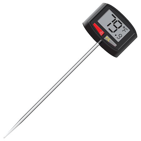 Digital thermometer to monitor the availability of food. Vector illustration does not trace. Stock Photo - Budget Royalty-Free & Subscription, Code: 400-07510166