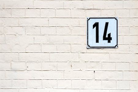 Number 14 on textured brick wall Stock Photo - Budget Royalty-Free & Subscription, Code: 400-07510280