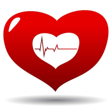 New heart beat logo in unique style Stock Photo - Budget Royalty-Free & Subscription, Code: 400-07510308