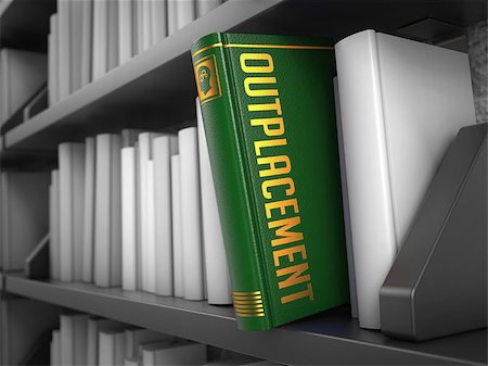 simsearch:400-07819447,k - Outplacement - Green Book on the Black Bookshelf between white ones. Business Concept. Stock Photo - Budget Royalty-Free & Subscription, Code: 400-07510528