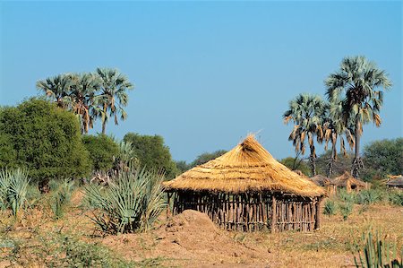 simsearch:400-05371971,k - Traditional rural African wood and thatch hut, Caprivi region, Namibia Foto de stock - Super Valor sin royalties y Suscripción, Código: 400-07510719