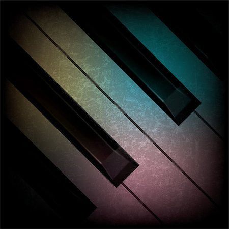 piano clef - abstract grunge dark music background with piano keys Stock Photo - Budget Royalty-Free & Subscription, Code: 400-07510734