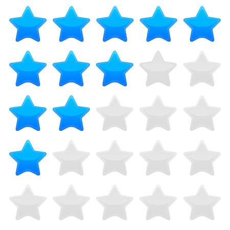 Editable Star rating template in blue color Photographie de stock - Aubaine LD & Abonnement, Code: 400-07510963