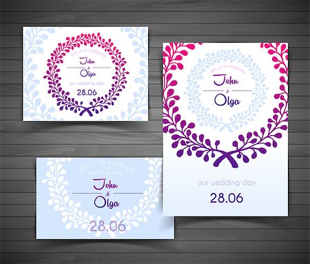 simsearch:400-08162351,k - Vector illustration (eps 10) of Wedding card Stock Photo - Budget Royalty-Free & Subscription, Code: 400-07511765