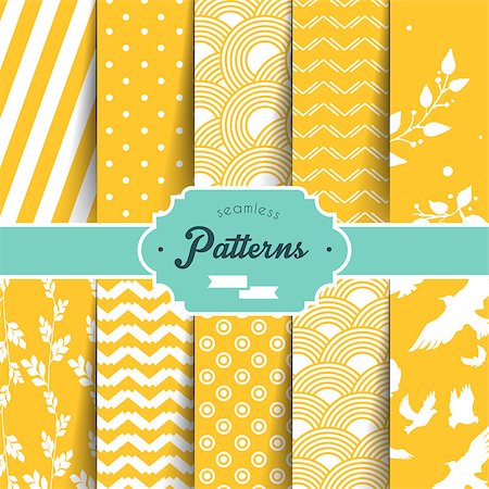 Vector illustration (eps 10) of Seamless patterns set Photographie de stock - Aubaine LD & Abonnement, Code: 400-07511774