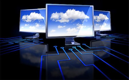 3D rendering of cloud computing concept Stock Photo - Budget Royalty-Free & Subscription, Code: 400-07512154