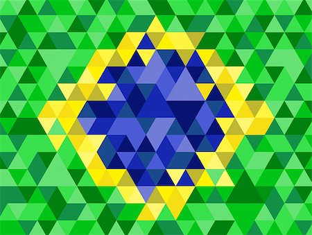 earth vector south america - Pattern of geometric in Brazil flag concept Stock Photo - Budget Royalty-Free & Subscription, Code: 400-07512828