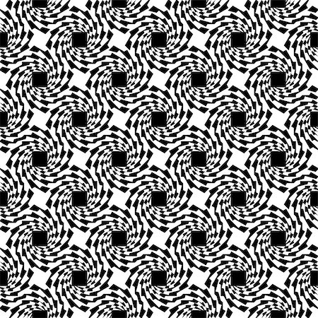 simsearch:400-07830300,k - Design seamless monochrome whirl decorative pattern. Abstract twisted textured background. Vector art Stockbilder - Microstock & Abonnement, Bildnummer: 400-07512928