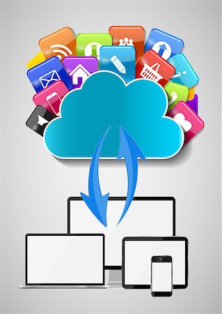 simsearch:400-08402695,k - Cloud Computing Concept Vector Illustration. EPS 10 Stock Photo - Budget Royalty-Free & Subscription, Code: 400-07512964
