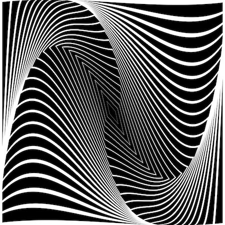 simsearch:400-07830300,k - Design monochrome vortex movement illusion background. Abstract stripy torsion backdrop. Vector-art illustration Stockbilder - Microstock & Abonnement, Bildnummer: 400-07512990