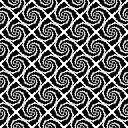simsearch:400-07830300,k - Design seamless monochrome vortex geometric pattern. Abstract diagonal twisted textured background. Vector art Stockbilder - Microstock & Abonnement, Bildnummer: 400-07512993