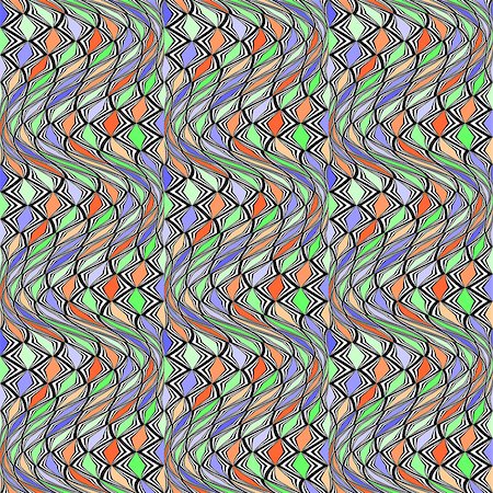 simsearch:400-07507273,k - Design seamless colorful mosaic pattern. Abstract distortion textured twisted background. Vector art Stock Photo - Budget Royalty-Free & Subscription, Code: 400-07513058