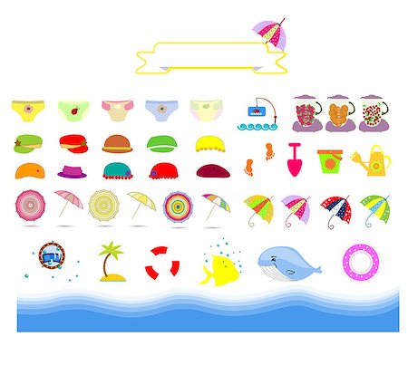 simsearch:400-05121059,k - isolated summer beach stuff for kids on a white background Photographie de stock - Aubaine LD & Abonnement, Code: 400-07513068