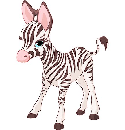 simsearch:400-08935822,k - Illustration of standing cute zebra foal Stock Photo - Budget Royalty-Free & Subscription, Code: 400-07513356