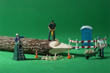 Miniature Construction Workers in Conceptual Imagery With Pencil Stock Photo - Budget Royalty-Free & Subscription, Code: 400-07513493