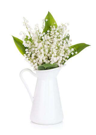 simsearch:400-07179442,k - Lily of the valley in jug. Isolated on white background Stock Photo - Budget Royalty-Free & Subscription, Code: 400-07524968