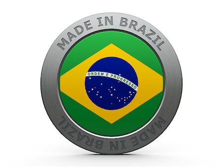 simsearch:400-08116706,k - Emblem - made in Brazil, three-dimensional rendering Photographie de stock - Aubaine LD & Abonnement, Code: 400-07524995