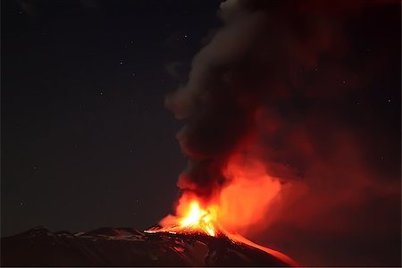 sicily etna - Photo of Etna volcano eruption, Sicily, 2013 Stock Photo - Budget Royalty-Free & Subscription, Code: 400-07525212