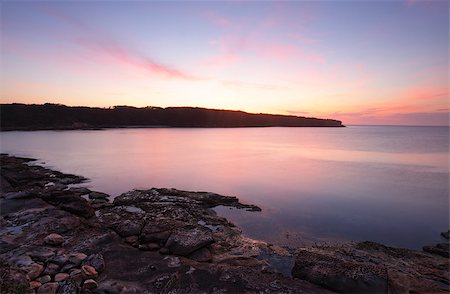 simsearch:400-07667033,k - Magnificent sunrise at Botany Bay NSW Ausralia.   The bay was so calm, like a millpond.  Long exposure Stock Photo - Budget Royalty-Free & Subscription, Code: 400-07525231
