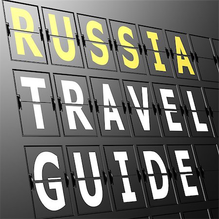 simsearch:400-05212862,k - Airport display Russia travel guide Stock Photo - Budget Royalty-Free & Subscription, Code: 400-07525489