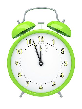 simsearch:400-04801462,k - An image of a green alarm clock isolated on white Stock Photo - Budget Royalty-Free & Subscription, Code: 400-07525529