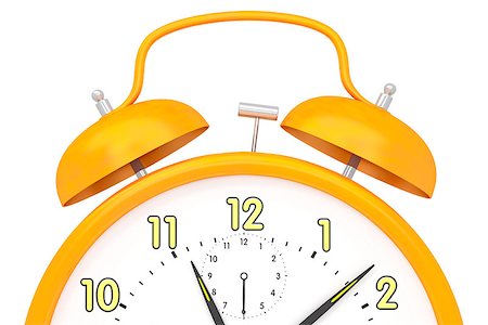 simsearch:400-04801462,k - An image of an orange alarm clock isolated on white Stock Photo - Budget Royalty-Free & Subscription, Code: 400-07525532